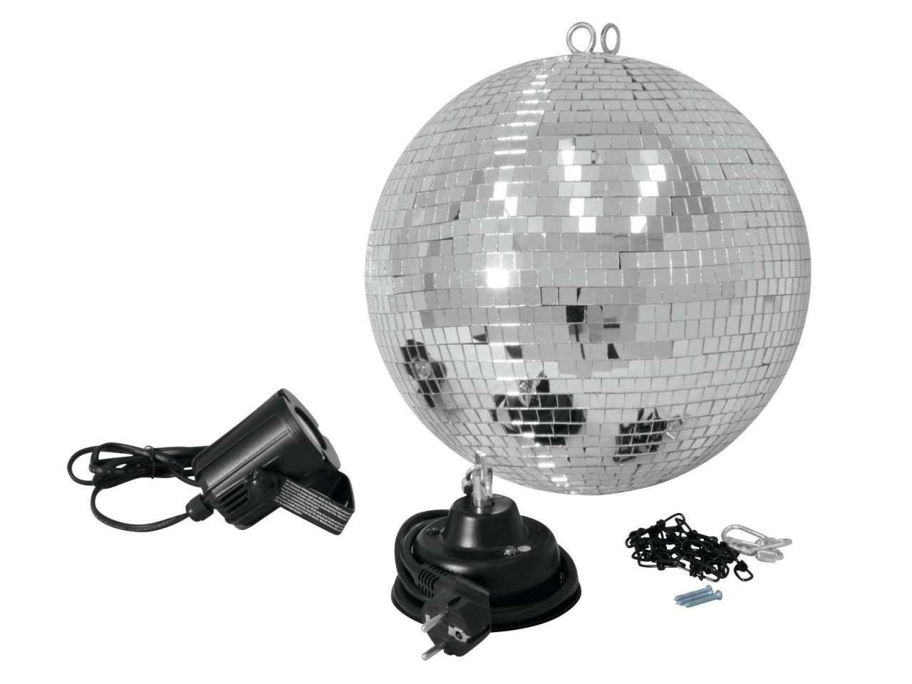 EUROLITE Spiegelkugelset 30cm mit LED-Spot EUROLITE Spiegelkugelset 30cm mit LED-Spot