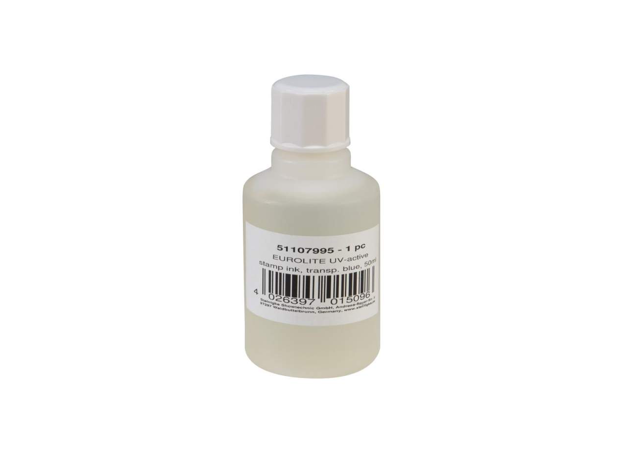 EUROLITE UV-aktive Stempelfarbe, transparent blau, 50ml EUROLITE UV-aktive Stempelfarbe, transparent blau, 50ml