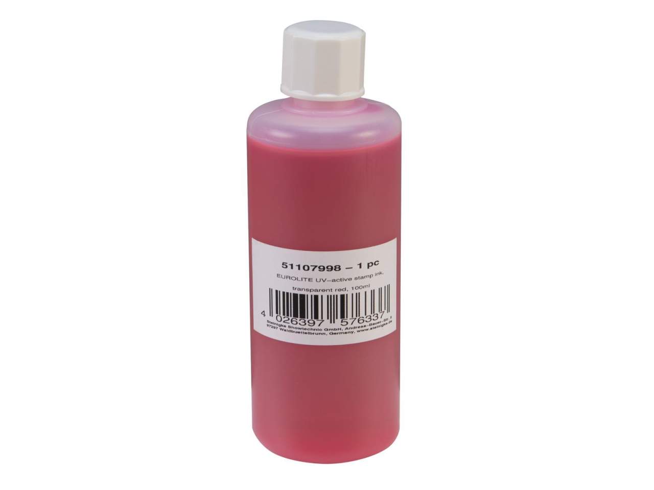 EUROLITE UV-aktive Stempelfarbe, transparent rot, 100ml EUROLITE UV-aktive Stempelfarbe, transparent rot, 100ml