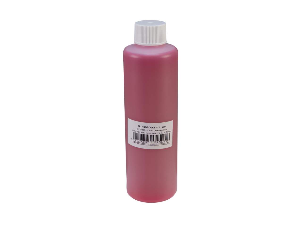 EUROLITE UV-aktive Stempelfarbe, transparent rot, 250ml EUROLITE UV-aktive Stempelfarbe, transparent rot, 250ml