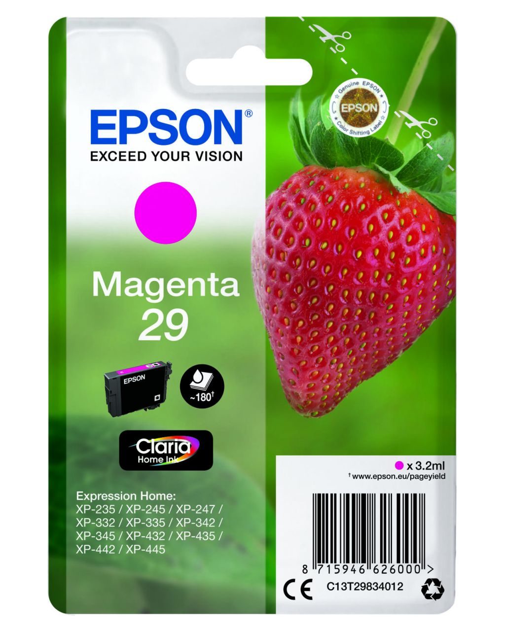 Epson Original 29 Erbeere Druckerpatrone - magenta (C13T29834012)