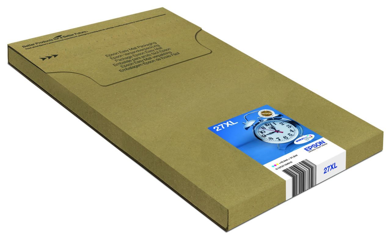Epson Original Easy Mail Packing 27XL Wecker Druckerpatrone Multipack C/M/Y (C13T27154510)