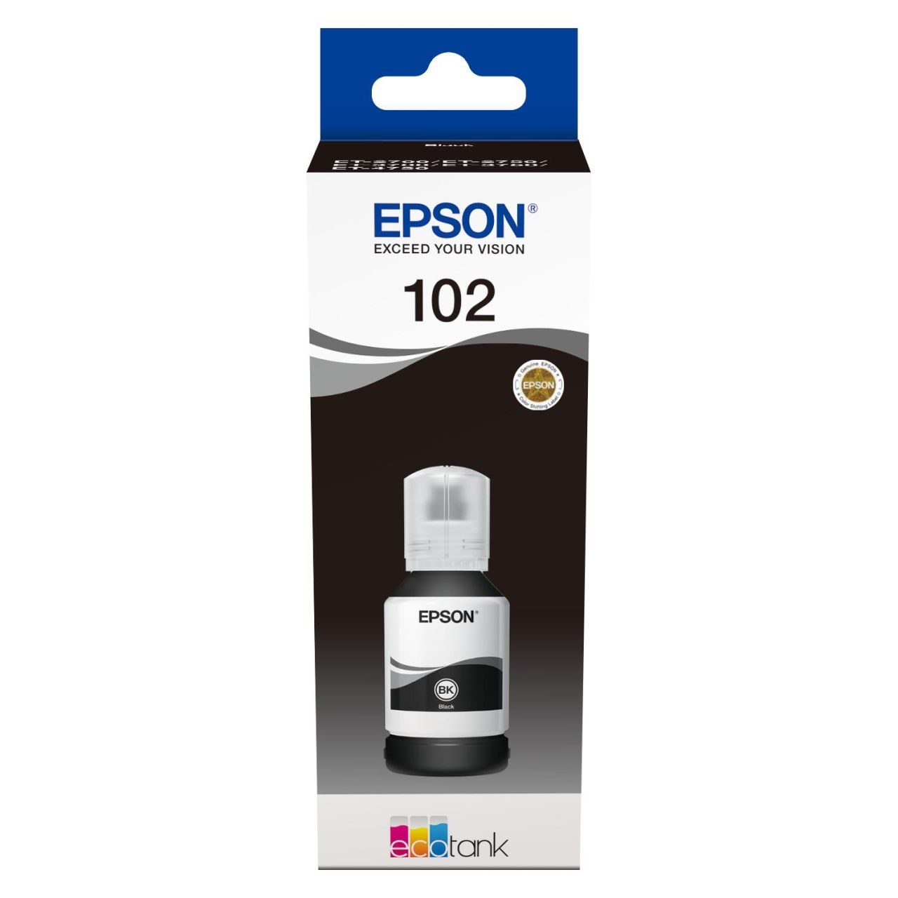 Epson Original EcoTank 102 Nachfülltinte schwarz 7.500 Seiten 127ml (C13T03R140)