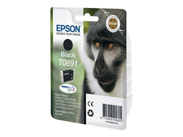 Epson Original T0891 Druckerpatrone schwarz Blister 170 Seiten 6ml (C13T08914011)