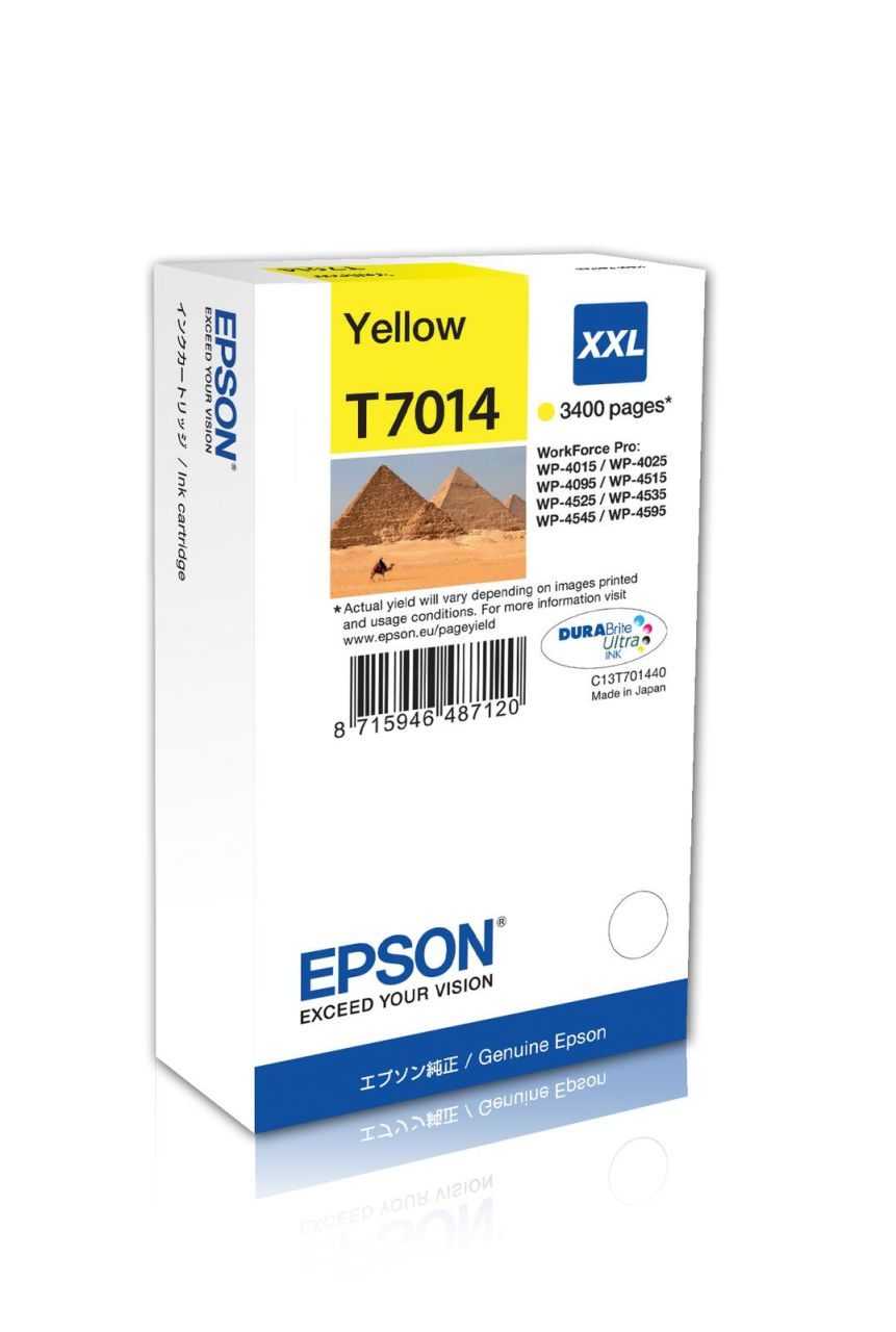 Epson Original T7014 Druckerpatrone gelb 3.400 Seiten 34,2ml (C13T70144010)