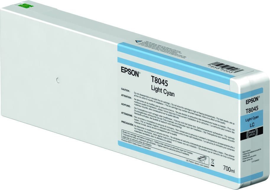 Epson Original T804500 Druckerpatrone cyan hell 700ml (C13T804500)