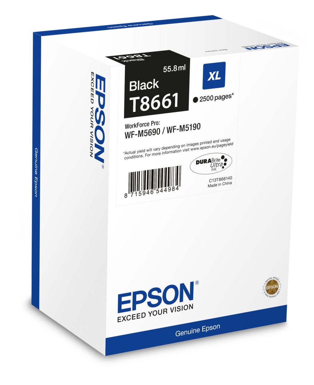 Epson Original T8661XL Druckerpatrone schwarz 2.500 Seiten 55,8ml (C13T866140)