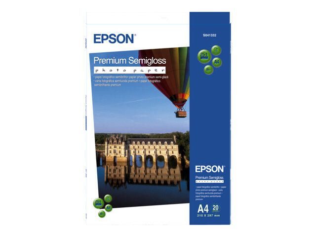 Epson Premium Semigloss Photo Paper - Seidenmattfotopapier - A4 (210 x 297 mm) - 20 Blatt - für Expression Home XP-400