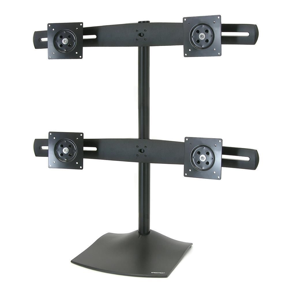 Ergotron DS100 Vierfach-Monitor Tischstandfuß für vier Monitore bis 61 cm 24 Zoll schwarz