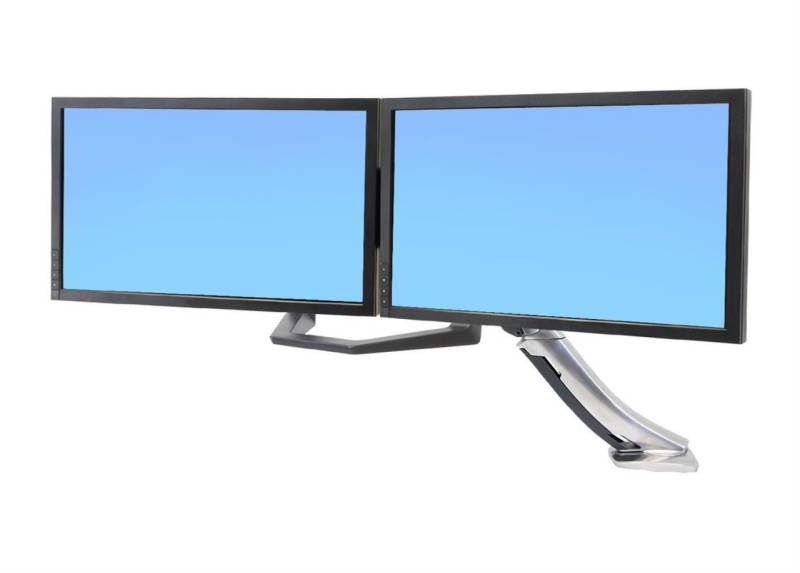 Ergotron Dual Erweiterungskit mit Handgriff für zwei Monitore bis 60,96 cm 24 Zoll kompatibel mit LX-Halterungen schwarz