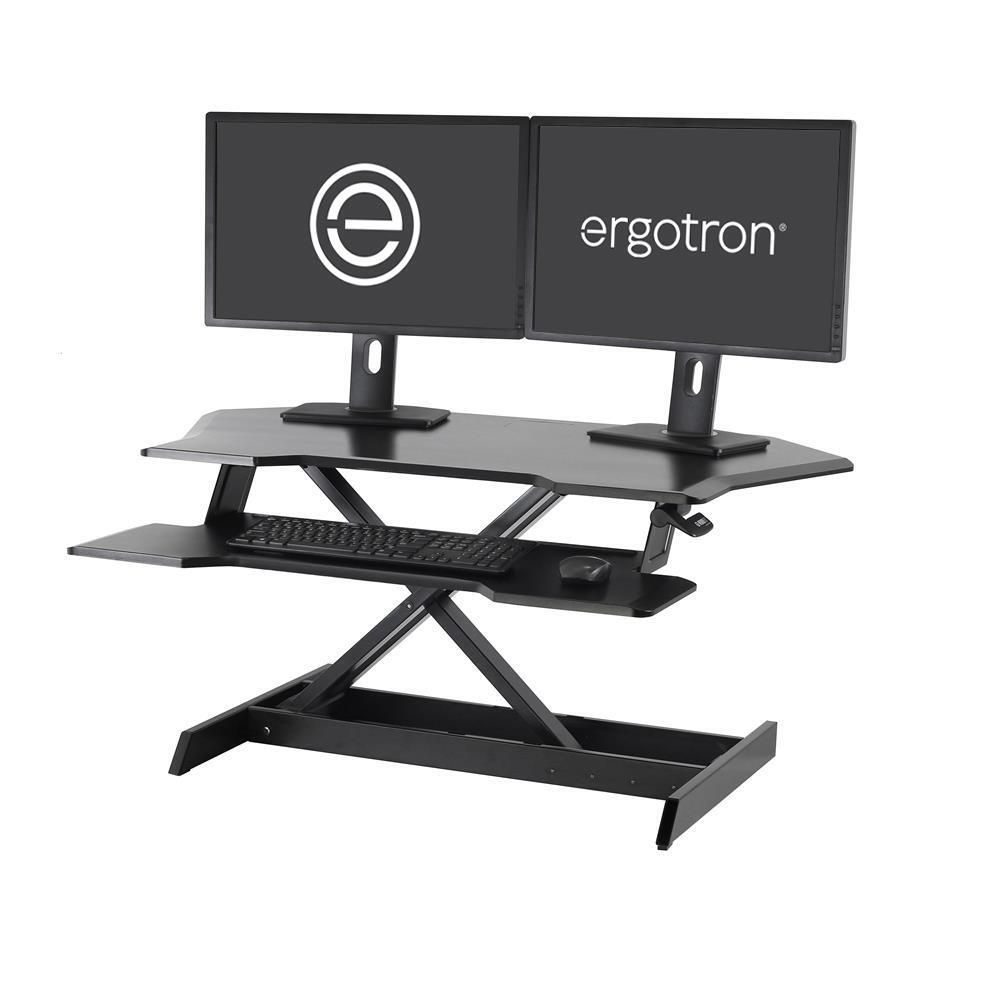 Ergotron WorkFit Corner Steh-Sitz Arbeitsplatz für einen Bildschirm bis 76,2 cm (30")