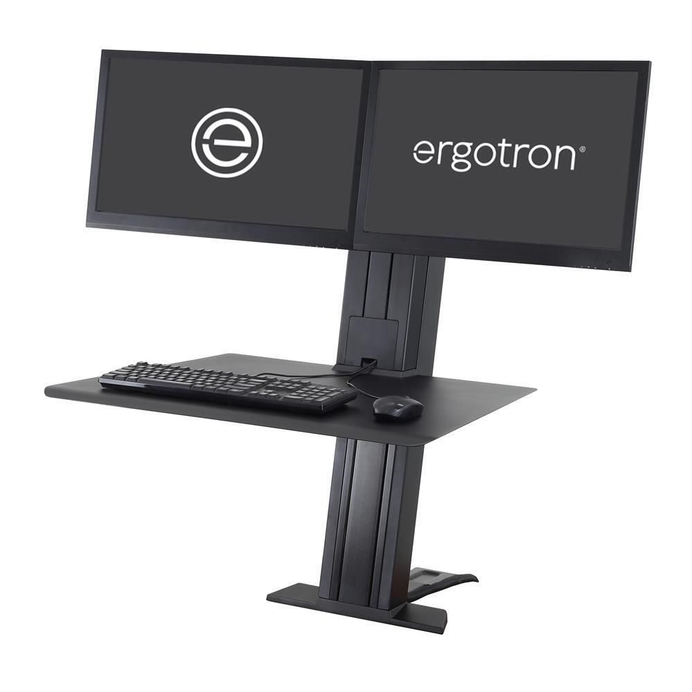 Ergotron WorkFit-SR Dual Steh-Sitz-Arbeitsplatz für 2 Bildschirme bis 60,96 cm (24")