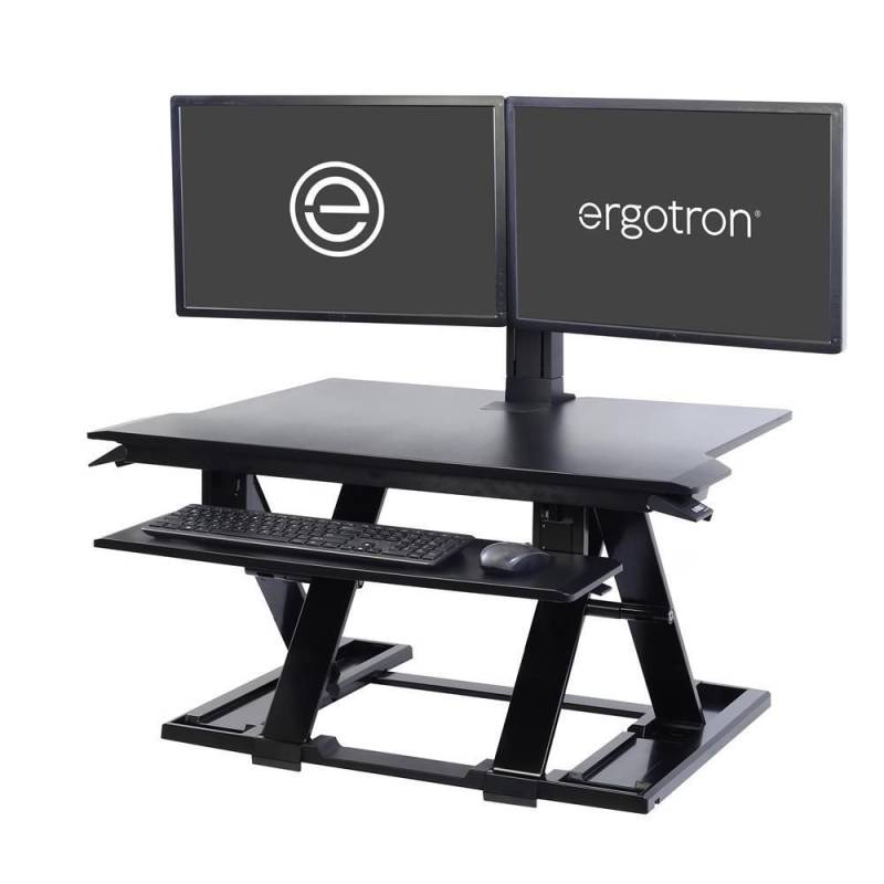 Ergotron WorkFit-TX Steh-Sitz Arbeitsplatz für Bildschirme bis 30 Zoll, 50.8cm Höhenverstellung