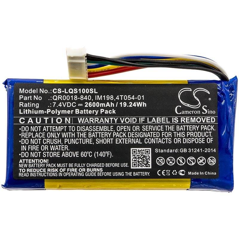 Ersatzakku - CS-LQS100SL - Qolsys IQ Panel / 4T054-01 - 7,4 Volt 2600mAh Li-Polymer