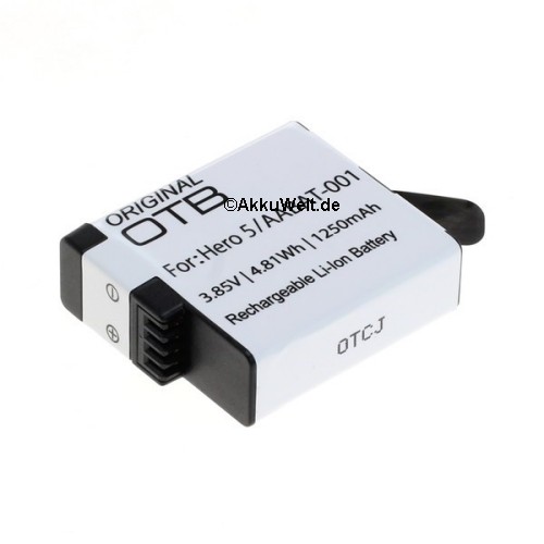 Ersatzakku für Helmkamera GoPro Hero 5 Hero5 AABAT-001 Ersatzakku für Helmkamera GoPro Hero 5 Hero5 AABAT-001