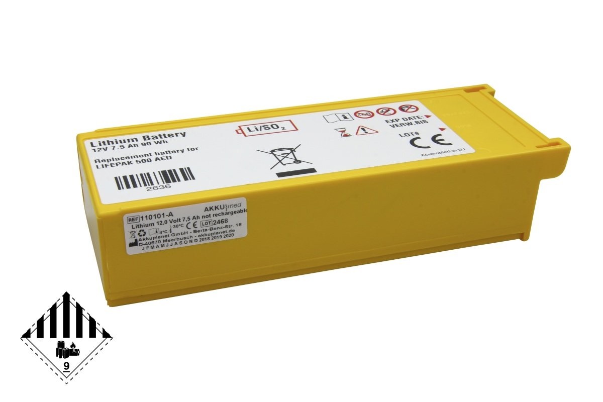 Ersatzbatterie AKKUmed für Physio Control Defibrillator Lifepak 500 - Typ 300... Ersatzbatterie AKKUmed für Physio Control Defibrillator Lifepak 500 - Typ 300...