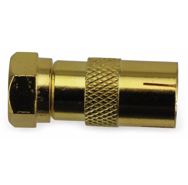 S-IMPULS F-Adapter, F-Stecker/Koaxialkupplung, vergoldet von S-IMPULS