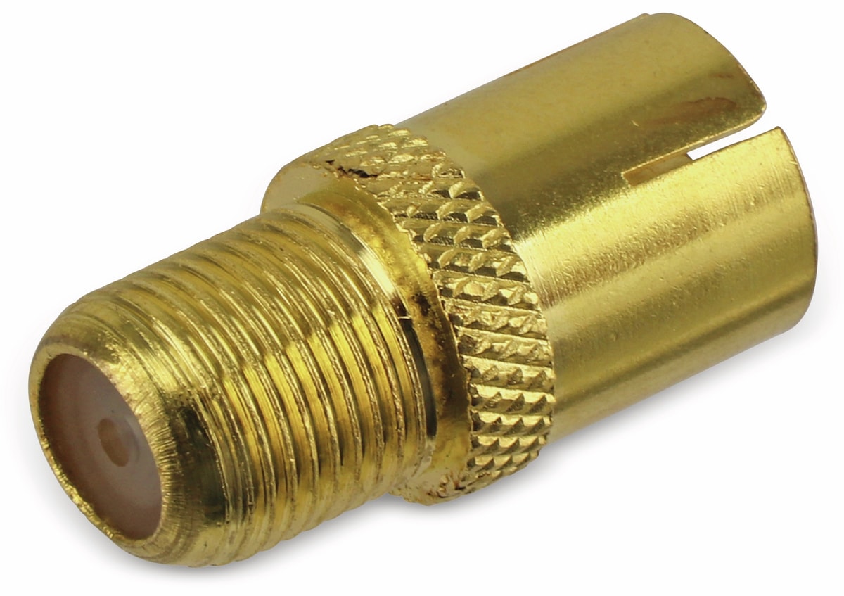 S-IMPULS F-Adapter, Koaxialkupplung/F-Kupplung, vergoldet S-IMPULS F-Adapter, Koaxialkupplung/F-Kupplung, vergoldet von S-IMPULS