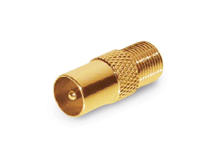 S-IMPULS F-Adapter, Koaxialstecker/F-Kupplung, vergoldet S-IMPULS F-Adapter, Koaxialstecker/F-Kupplung, vergoldet von S-IMPULS
