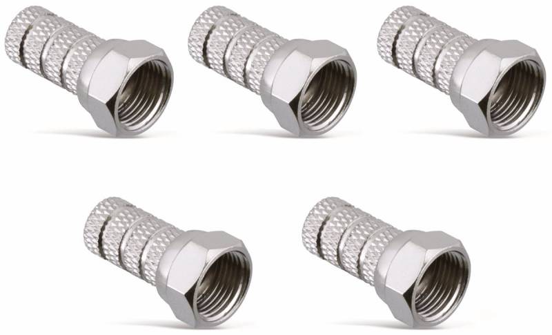 S-IMPULS F-Stecker, 5,2 mm, Aufdrehmontage, 5 Stück von S-IMPULS