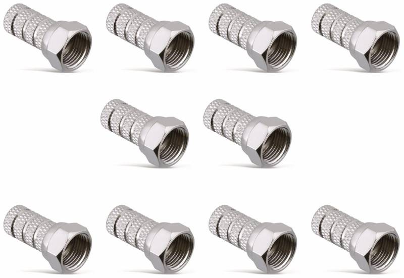 S-IMPULS F-Stecker, 6 mm, Aufdrehmontage, 10 Stück von S-IMPULS