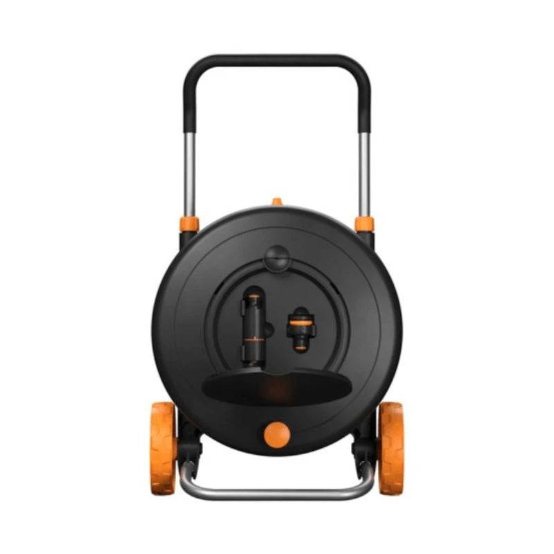 Fiskars Schlauchaufroller M mit Radern. Inkl. 20m Gartenschlauch von Fiskars