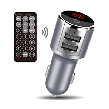 Forever TR-340 Bluetooth FM Transmitter & Kfz-Ladegerät - Silber