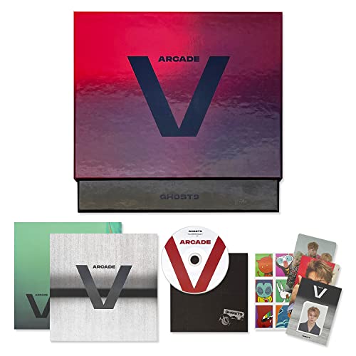 GHOST9 - 6th Mini Album [ARCADE : V] (MYSTERY Ver.) Package Sleeve + Photobook + Lyrics Book + CD-R + Folded Poster + Unit Photocard + Solo Photocard + ID Photo + GLEEZE ID Card von Riniul