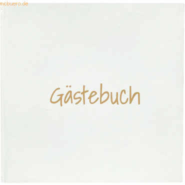 Güss Gästebuch 20x20cm 80 Seiten elfenbein/gold von Güss