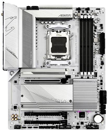 Gigabyte B650 AORUS ELITE AX ICE Mainboard Sockel (PC) AMD AM5 Formfaktor (Details) ATX Mainboard-Ch von Gigabyte