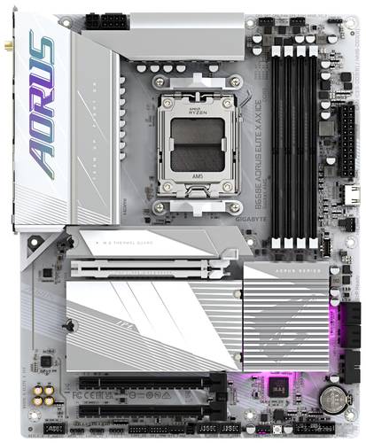 Gigabyte AORUS B650E ELITE X AX ICE Mainboard Sockel (PC) AMD AM5 Formfaktor (Details) ATX Mainboard von Gigabyte