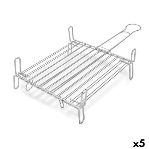 Grill Double 30 x 30 cm Verzinkter Stahl (5 Stück)