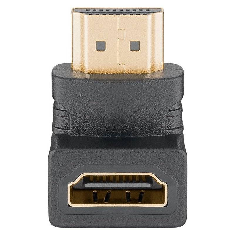 HDMI™-Winkeladapter 270° vertikal, 8K @ 60 Hz, vergoldet