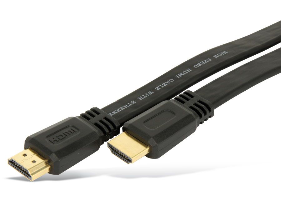 HDMI-Flatkabel, HIGH SPEED with ETHERNET, 3 m