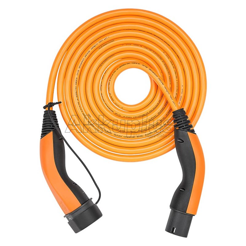 HELIX Komfort-Ladekabel Typ 2, bis zu 22 kW, 5 m, orange