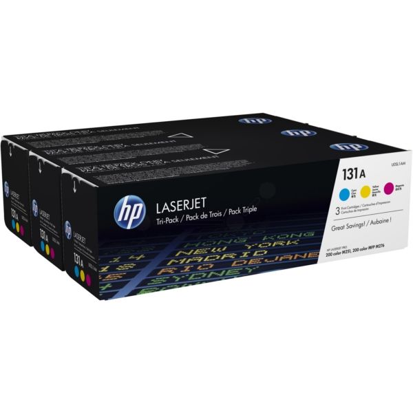 HP 131A Original Tonerkartusche Rainbow-Kit (c,m,y)