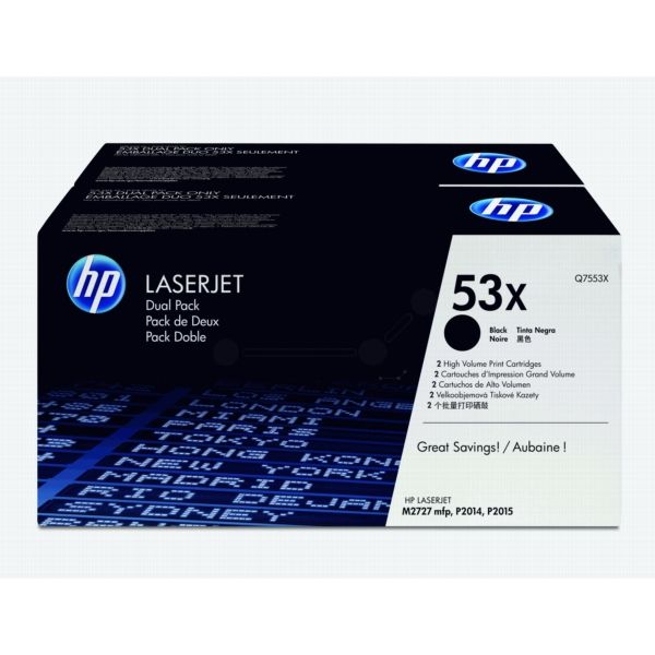 HP 53XD Original Tonerkartusche schwarz Doppelpack HP 53XD Original Tonerkartusche schwarz Doppelpack