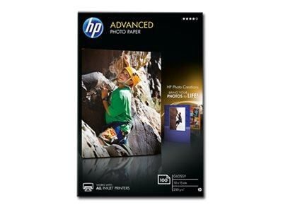 HP Advanced Glossy Photo Paper - Fotopapier, glänzend - 100 x 150 mm - 250 g/m2 - 100 Blatt - für Deskjet 2050 J510 Env