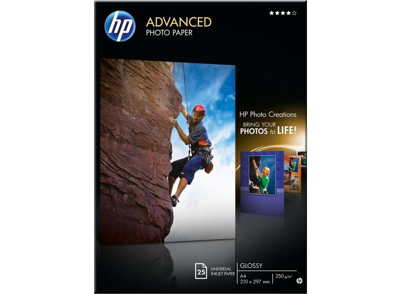 HP Fotopapier glänzend A4 (210 x 297 mm) 250 g/m² - 25 Blatt für OfficeJet Pro, DeskJet (Q5456A)