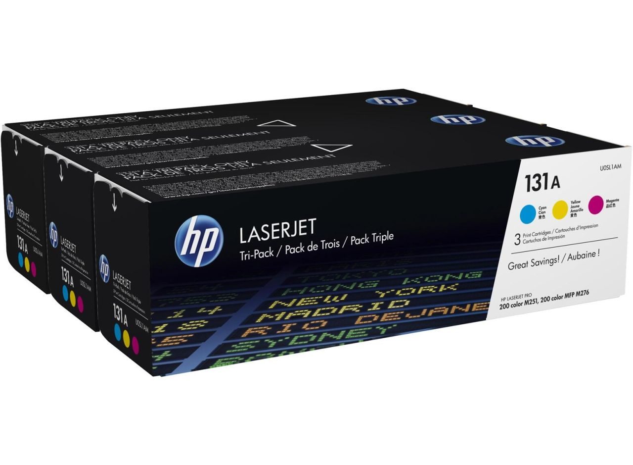 HP Original 131A Toner Tri-Pack cyan, magenta, gelb 1.800 Seiten (U0SL1AM)