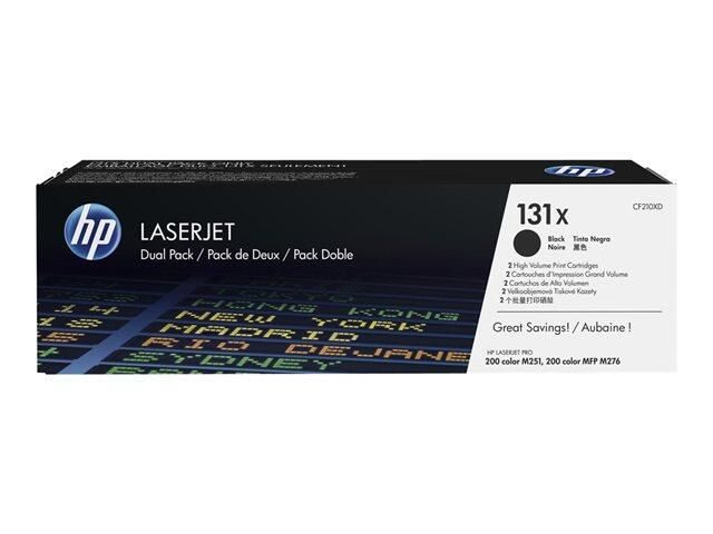 HP Original 131X Toner Doppelpack schwarz hohe Kapazität 2 x 2.400 Seiten (CF210XD)