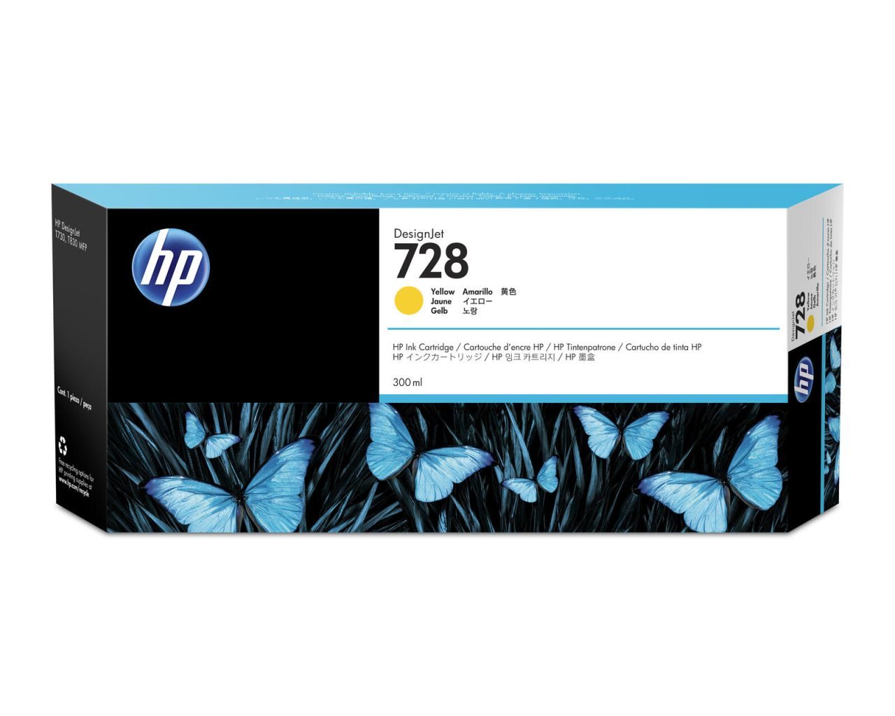 HP Original 728 Druckerpatrone - gelb (F9K15A)