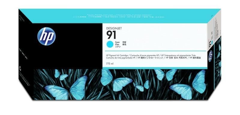 HP Original 91 Druckerpatrone cyan 775ml (C9467A)