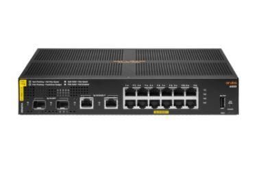 HPE Aruba CX6000 Switch 12-Port 1GBase-T 2-Port 1G SFP 139W Klasse 4 PoE rackmountfähig