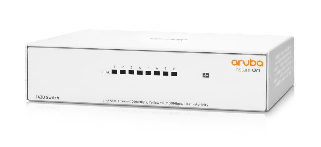 HPE Aruba Instant On 1430 8G lüfterlos unmanaged Gigabit Switch EU (R8R45A)