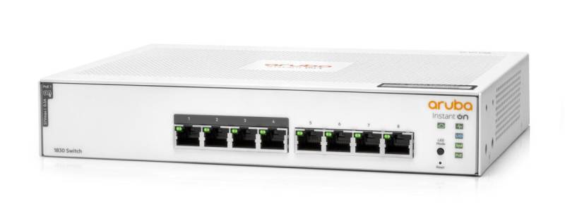 HPE Aruba Instant On 1830 8G 4p PoE 65W Switch Klasse 4 EU lüfterlos 0dB