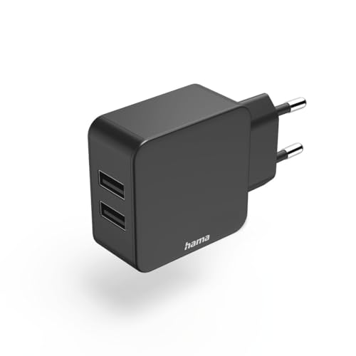 Hama Ladegerät 2x USB-A, 12W, schwarz Hama Ladegerät 2x USB-A, 12W, schwarz