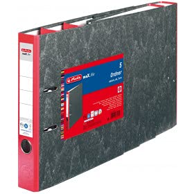 Herlitz 11012374 Ordner maX.file nature A4 5cm rot, Wolkenmarmorbezug/Papier grau 5er Packung Herlitz 11012374 Ordner maX.file nature A4 5cm rot, Wolkenmarmorbezug/Papier grau 5er Packung