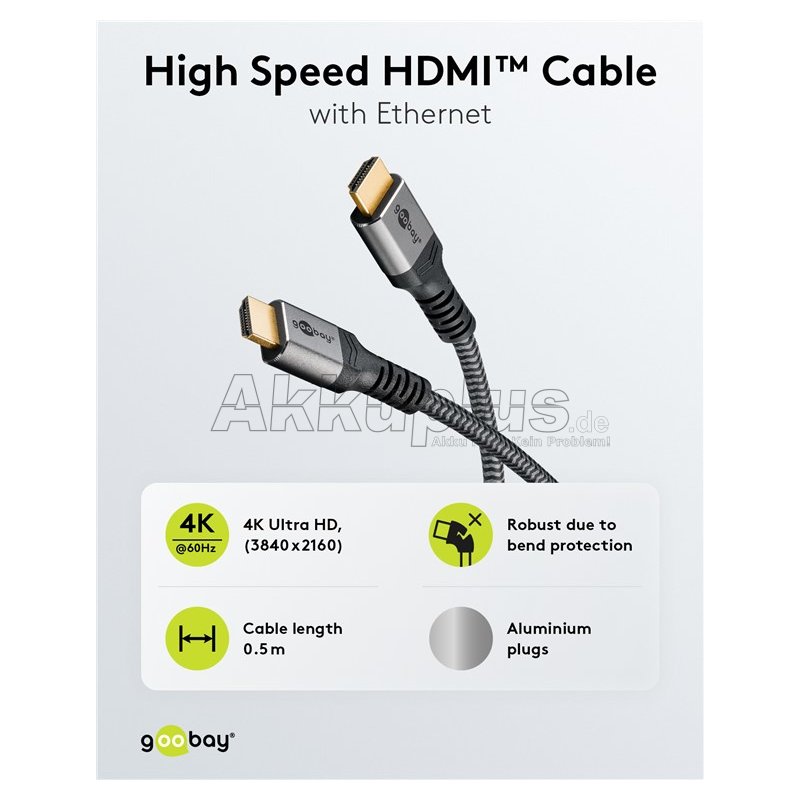 High-Speed-HDMI™-Kabel mit Ethernet (4K@60Hz)