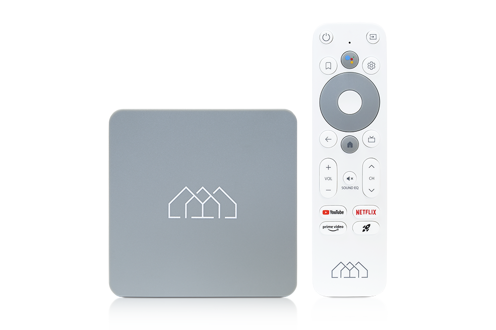 Homatics Box HD Android TV Mediaplayer Grau (Full HD, 5GHz WiFi, Bluetooth, Sprachfernbedienung)